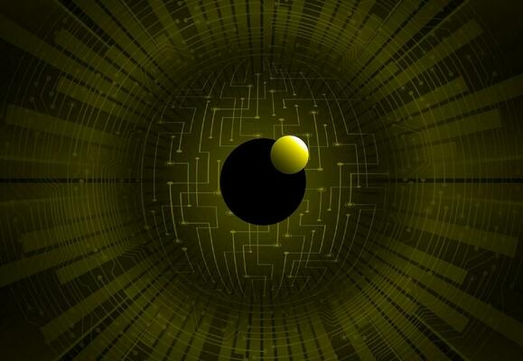 Modern Cybersecurity Eye on Technology Background