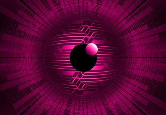 Modern Cybersecurity Eye on Technology Background