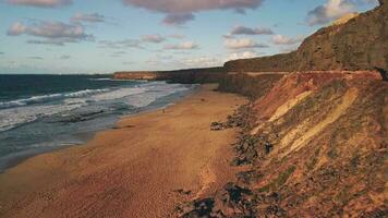 A flight along the cliffs, the high coast of the Canary Islands. video