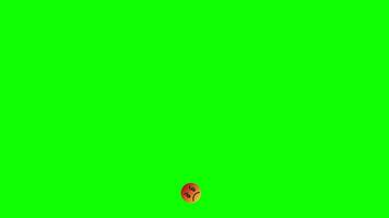 Angry Emoji Facial Expression Floating on Green Background video