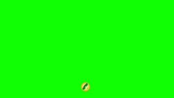 Cool Emoji Wearing Dark Shades Facial Expression Floating on Green Background video