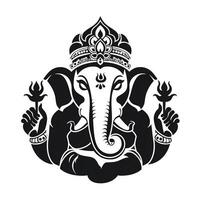 Illustration of Lord Ganesha for Ganesh Chaturthi with background. . photo