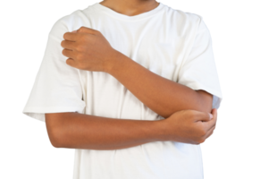 person with elbow pain isolated png