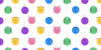 round cute head pattern png