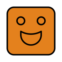 cuadrado contento sonrisa cara icono png