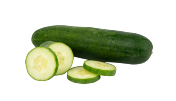 slice of cucumber isolated. Fresh green vegetable food png