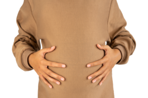 gravid kvinna innehav mage med både händer png