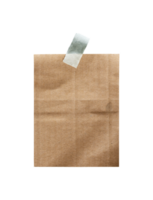 Cardboard note paper with tape isolated png