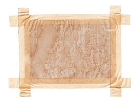 Old paper texture with adhesive isolated png