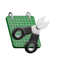 3d icono diseño con verde y negro color png