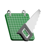 3d icoon ontwerp met groen en zwart kleur png