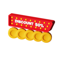 3d icon discount design for your online shop png