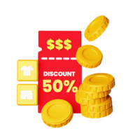 3d icon discount design for your online shop png