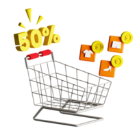 3d icon discount design for your online shop png