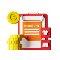 3d icon discount design for your online shop png