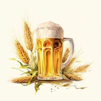 oktoberfest, mundo mas grande cerveza festival o volkfest. retenida anualmente en Alemania. ai generado. foto