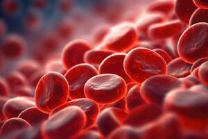 rojo sangre células médico diseño. resumen Ciencias antecedentes. generativo ai foto