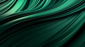 Abstract dark green background with waves photo