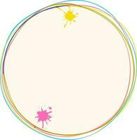 Circular frame with splash. vector