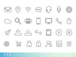 Web mail icons set can be used for websites, web applications. email applications or server Icons vector