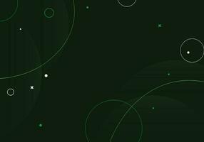 Dark green gradient circles background. vector