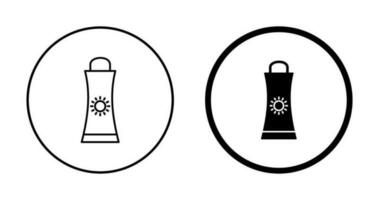 icono de vector de crema bloqueador solar