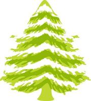 hermosa Navidad árbol hecho por salvar verde color. vector