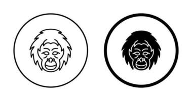 Orangutan Vector Icon