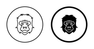 icono de vector de gorila