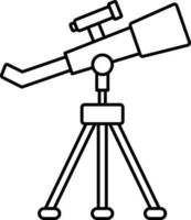 Illustration of Telescope Icon in Line Art. vector