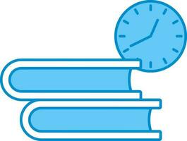 Study Time Icon In Blue And White Color. vector