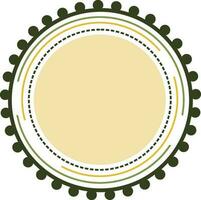 Creative circular sticker, tag or label design. vector