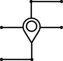 Map pointer directions icon. vector