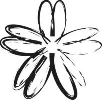 Hand drawn flower design. vector