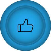 Blue Like Button Icon Or Symbol. vector