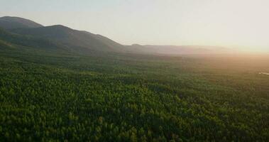 Aerial view of the Tatra Mountains at sunset, Slovakia video