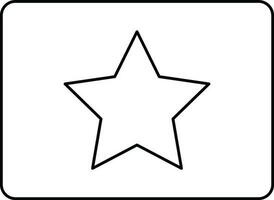 Star Icon In Black Line Art. vector