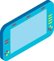 Isometric icon of gadget or handheld game. vector