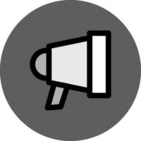 Megaphone icon in gray and black color. vector