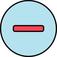 Minus or Remove Button icon in red and blue color. vector