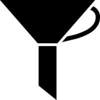 Funnel icon in black color. vector