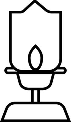 Line art trophy award icon in flat style.