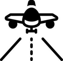 solid icon for landing vector