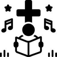 solid icon for hymn vector