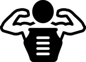 solid icon for pectorals vector