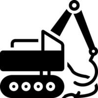 solid icon for earthmoving vector