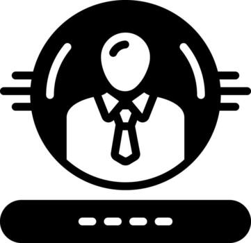 solid icon for administration vector