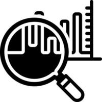 solid icon for analytics vector