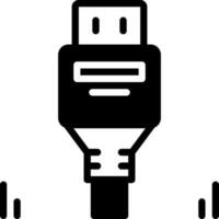 solid icon for displayport vector