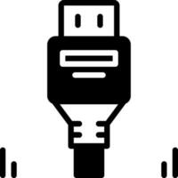 sólido icono para Displayport vector